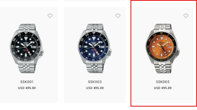 Photo of models released around the same time as the SSK005